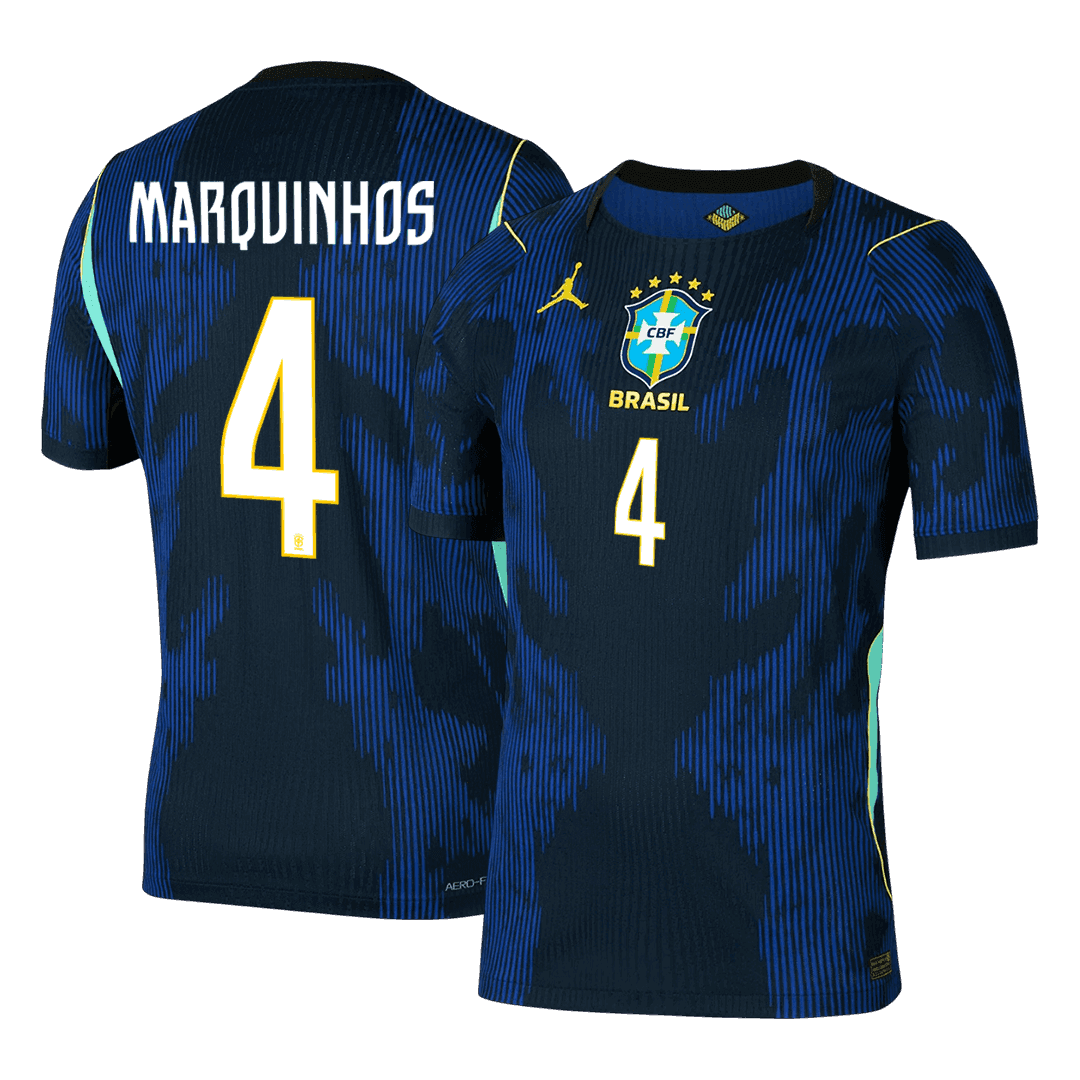 Brazil World Cup Udebanebanetrøje Spillerversion 2026 MARQUINHOS #4