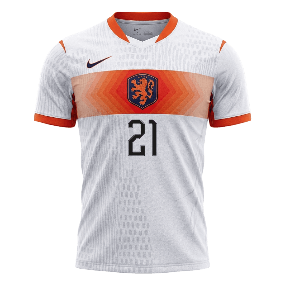Netherlands World Cup Udebanebanetrøje Spillerversion 2026 F.DE JONG #21