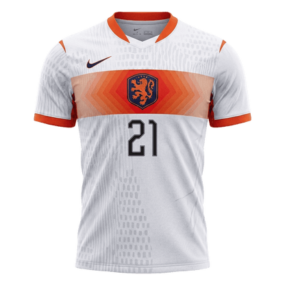 Netherlands World Cup Udebanebanetrøje Spillerversion 2026 F.DE JONG #21