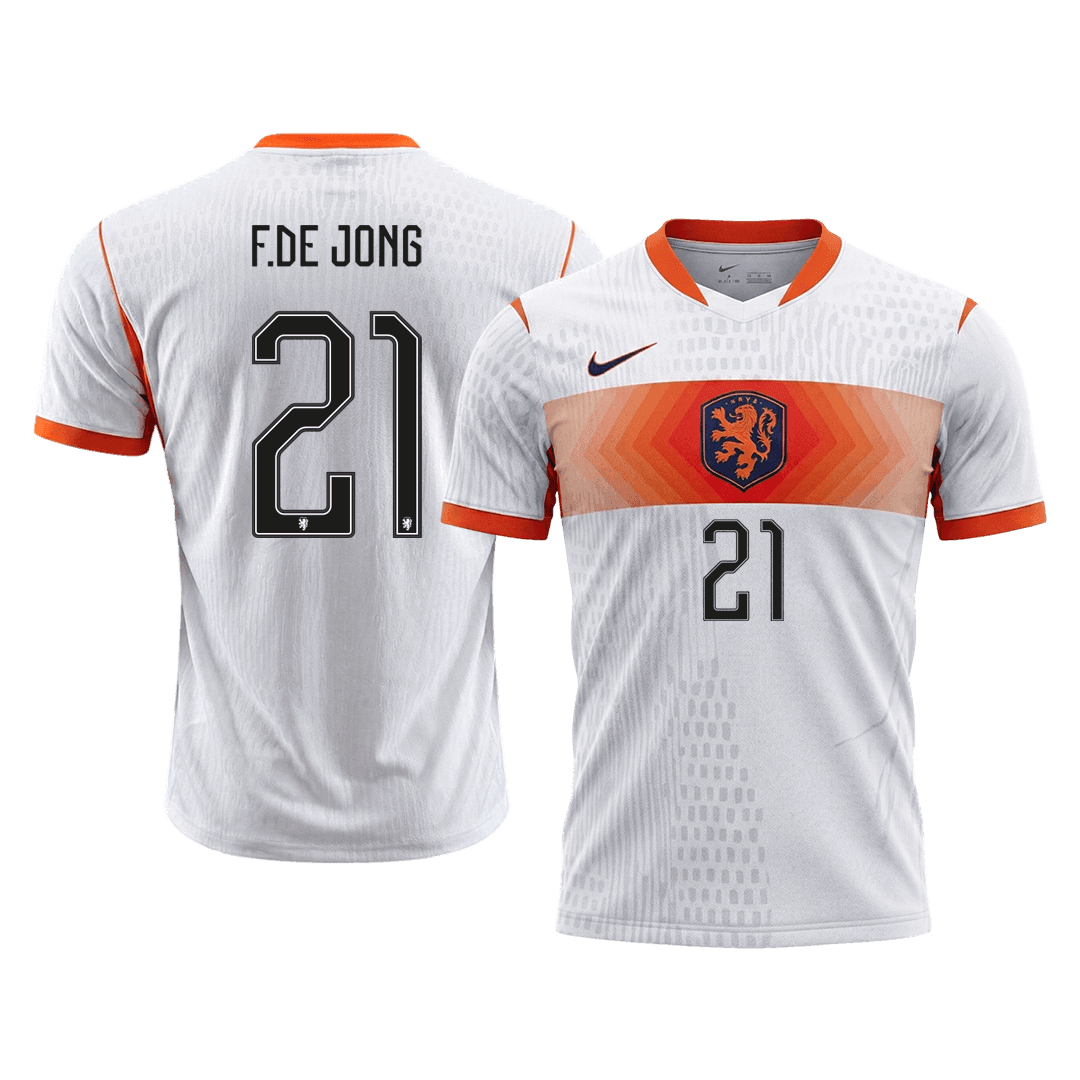 Netherlands World Cup Udebanebanetrøje Spillerversion 2026 F.DE JONG #21