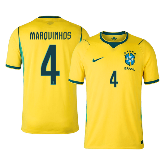 Brazil World Cup Hjemmetrøje 2026 MARQUINHOS #4
