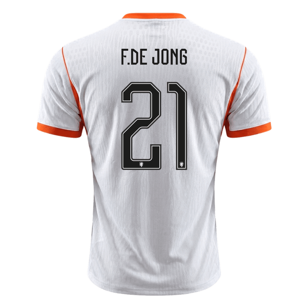 Netherlands World Cup Udebanebanetrøje Spillerversion 2026 F.DE JONG #21