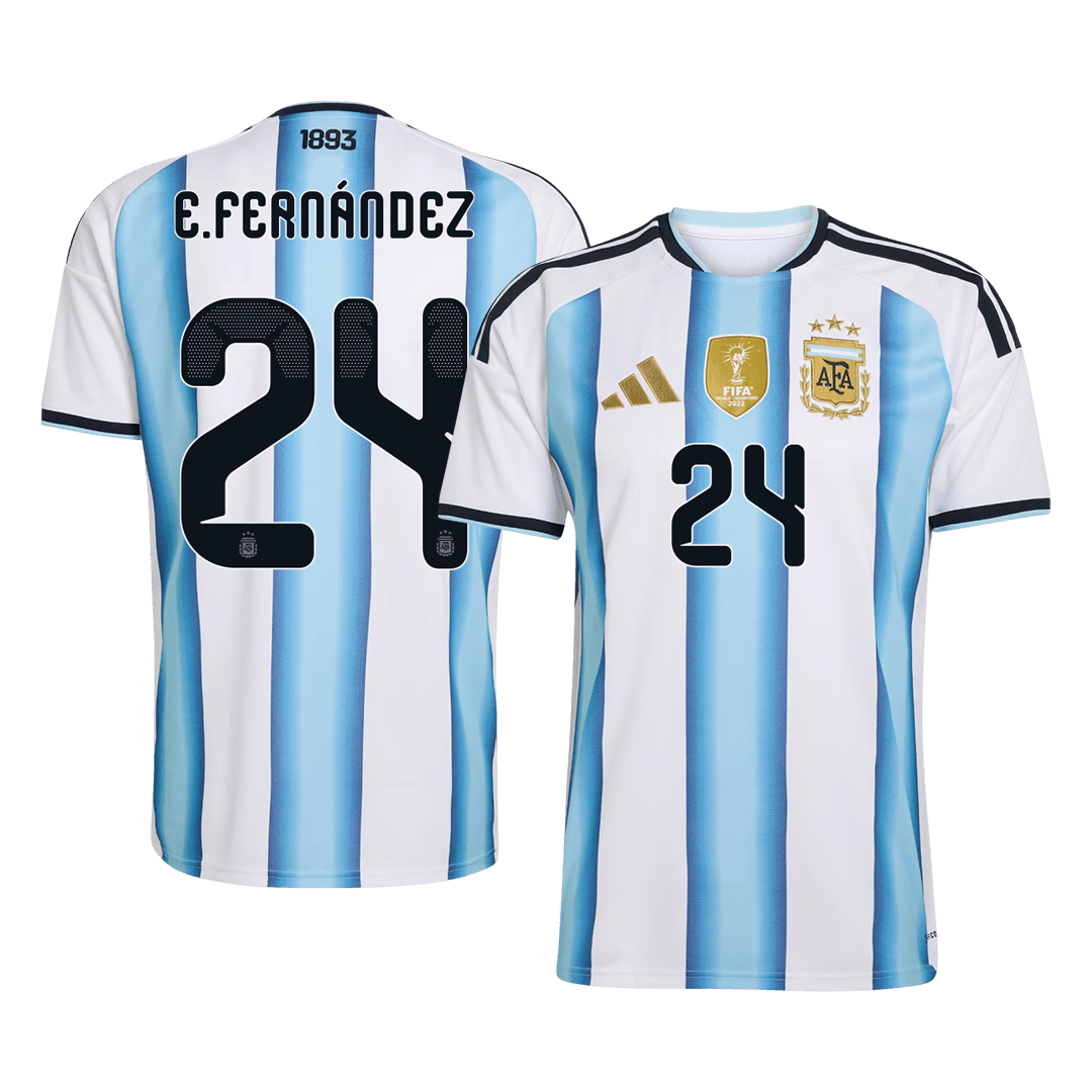 Argentina World Cup Hjemmetrøje 2026 E. FERNÁNDEZ #24 [PREMIUM]