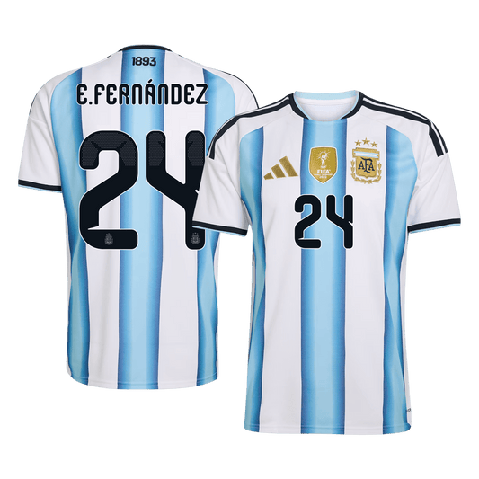 Argentina World Cup Hjemmetrøje 2026 E. FERNÁNDEZ #24 [PREMIUM]